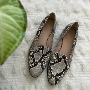 Aquatalia Snake Embossed Leather Loafers